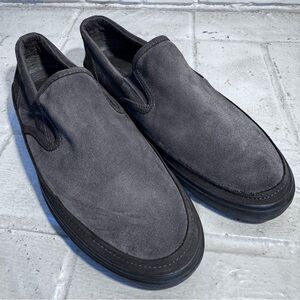 John Varvatos Slip On Loafers Suede Leather Grey Shoes Men’s Size 10